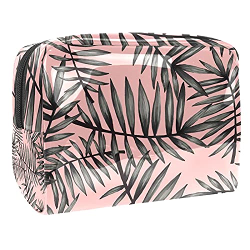 Palmetto Kosmetiktasche mit Küsten-Silhouette, Make-up-Aufbewahrungstasche, Kulturbeutel, Organizer, Federmäppchen, Handtasche, Mehrfarbig 05, 18.5x7.5x13cm/7.3x3x5.1in, Kosmetikkoffer von Abenily