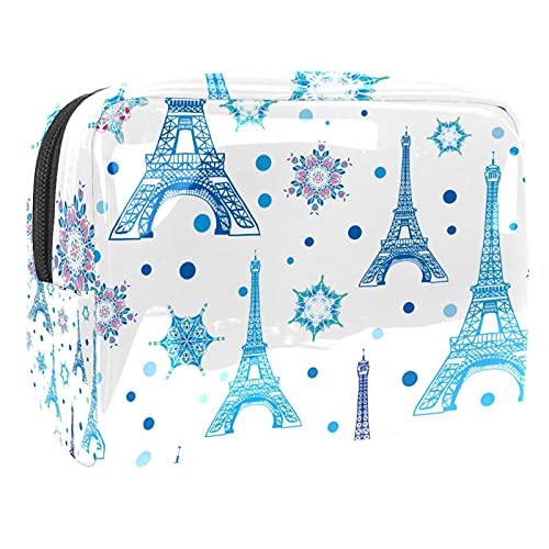 Wasserdichte Kosmetiktasche, Aquarell-Weihnachts-Kosmetiktasche, multifunktional, tragbar, Make-up-Tasche, Reise-Kosmetiktasche, Organizer für Damen, Mehrfarbig 04, 18.5x7.5x13cm/7.3x3x5.1in, von Abenily