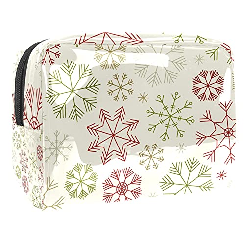 Wasserdichte Kosmetiktasche, Aquarell-Weihnachts-Kosmetiktasche, multifunktional, tragbar, Make-up-Tasche, Reise-Kosmetiktasche, Organizer für Damen, Mehrfarbig 09, 18.5x7.5x13cm/7.3x3x5.1in, von Abenily