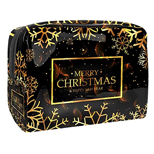 Wasserdichte Kosmetiktasche, Aquarell-Weihnachts-Kosmetiktasche, multifunktional, tragbar, Make-up-Tasche, Reise-Kosmetiktasche, Organizer für Damen, Mehrfarbig 10, 18.5x7.5x13cm/7.3x3x5.1in, von Abenily