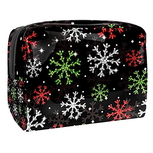 Wasserdichte Kosmetiktasche, Weihnachts-Kosmetiktasche, multifunktional, tragbar, Make-up-Tasche, Reise-Kosmetiktasche, Organizer für Damen, Mehrfarbig 04, 18.5x7.5x13cm/7.3x3x5.1in, Kosmetikkoffer von Abenily