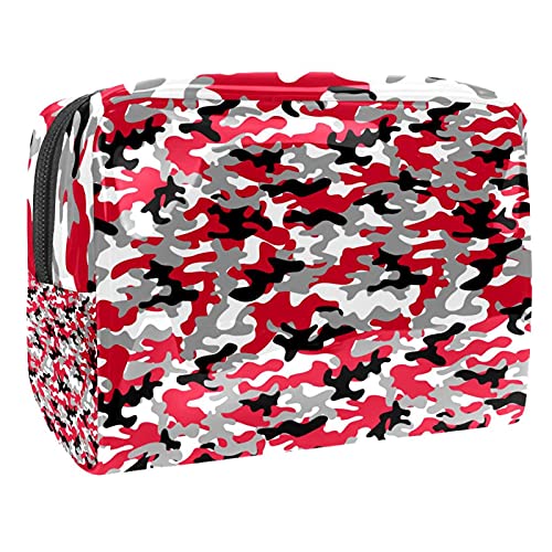 Wasserdichte Make-up-Tasche, Camouflage, Dinosaurier, Make-up-Tasche, Organizer, Reise-Kulturbeutel, kleine Kosmetiktasche, Kosmetiktasche für Teenager, Mädchen, Frauen, Mehrfarbig 07, von Abenily