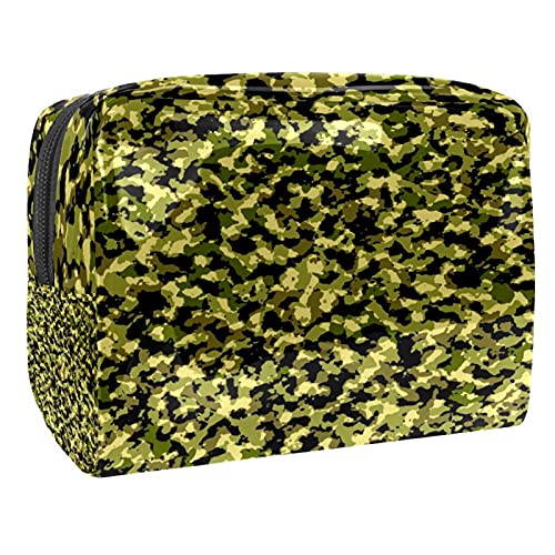 Wasserdichte Make-up-Tasche, Camouflage, Dinosaurier, Make-up-Tasche, Organizer, Reise-Kulturbeutel, kleine Kosmetiktasche, Kosmetiktasche für Teenager, Mädchen, Frauen, Mehrfarbig 10, von Abenily