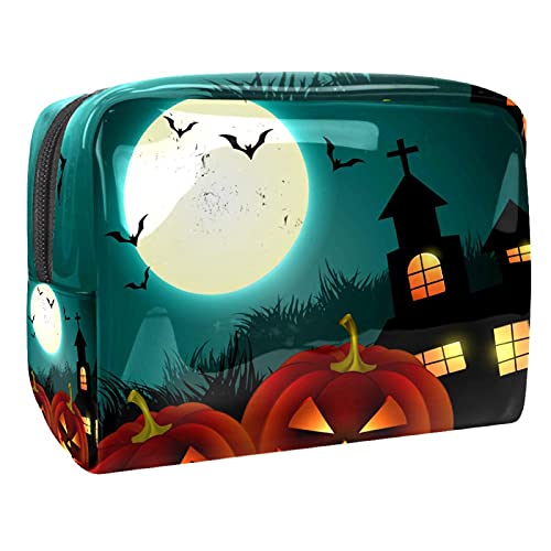 Wasserdichte Make-up-Tasche, Halloween-Hintergrund, Make-up-Tasche, Organizer, Reise-Kulturbeutel, kleiner Kosmetikkoffer, Kosmetiktasche für Teenager, Mädchen, Frauen, Multicolor 08, Wasserdichte Make-up-Tasche, Halloween-Hintergrund, Make-up-Tasche, Organizer, Reise-Kulturbeutel, kleiner Kosmetikkoffer, Kosmetiktasche für Teenager, Mädchen, Frauen, Multicolor 08, von Abenily