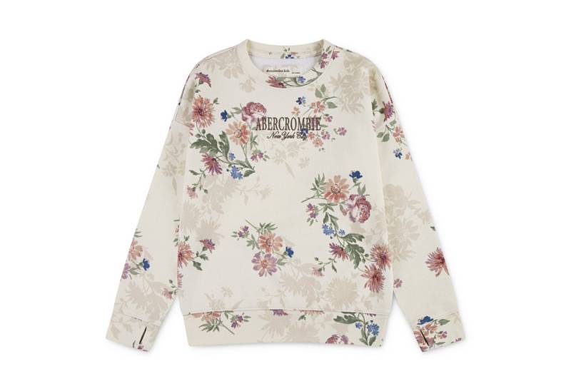 Abercrombie Kids Sweater AFG ANF FLORAL CREW mit floralem Muster und Logostickerei, for girls von Abercrombie Kids
