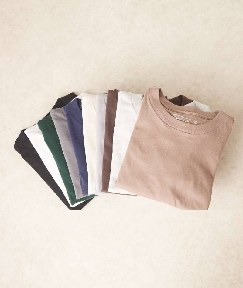 Abercrombie & Fitch - 10er-Pack Basic-T-Shirts in verschiedenen neutralen Farben-Bunt von Abercrombie & Fitch