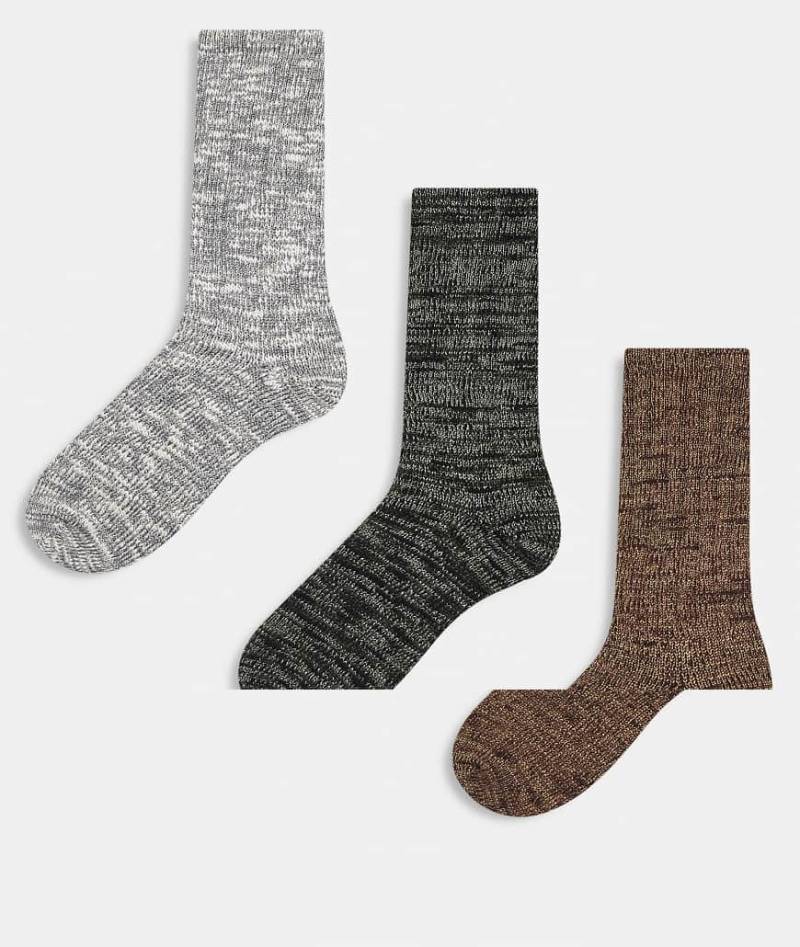 Abercrombie & Fitch - 3er-Pack Camp-Socken in neutralen Farben von Abercrombie & Fitch