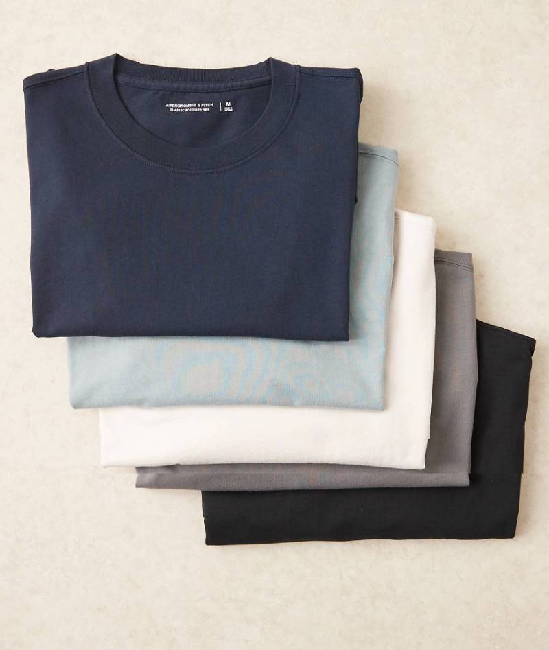 Abercrombie & Fitch - 5er-Pack Basic-T-Shirts in Grau und weiteren Farben-Bunt von Abercrombie & Fitch