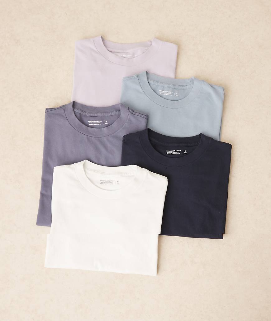Abercrombie & Fitch - 5er-Pack Basic-T-Shirts in verschiedenen Farben-Bunt von Abercrombie & Fitch