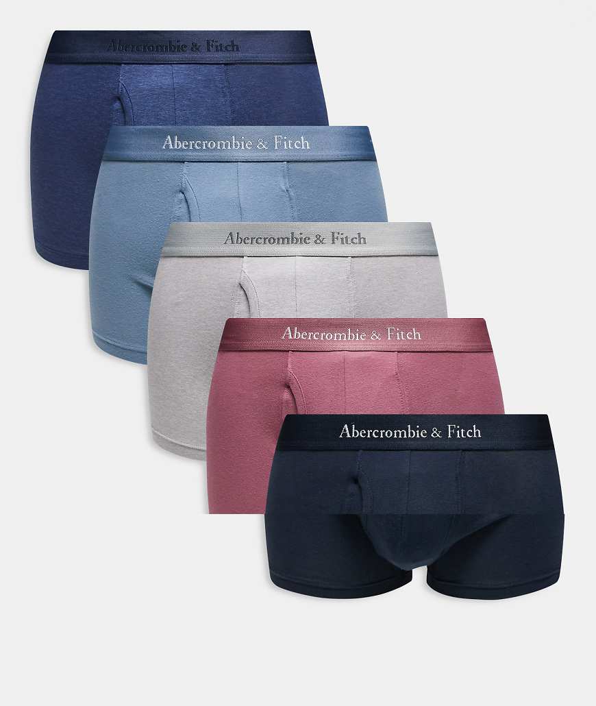 Abercrombie & Fitch - 5er-Pack Unterhosen in Blau/Rot/Schwarz von Abercrombie & Fitch