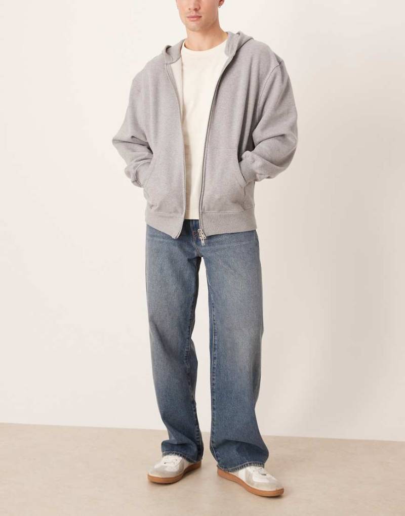 Abercrombie & Fitch - Weite 5-Pocket-Jeans in mittlerer Waschung-Grau Abercrombie & Fitch - Weite 5-Pocket-Jeans in mittlerer Waschung-Grau von Abercrombie & Fitch