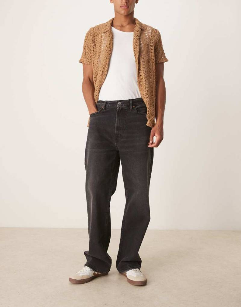 Abercrombie & Fitch - Baggy-Jeans in grauer Waschung mit 5-Pocket-Design von Abercrombie & Fitch