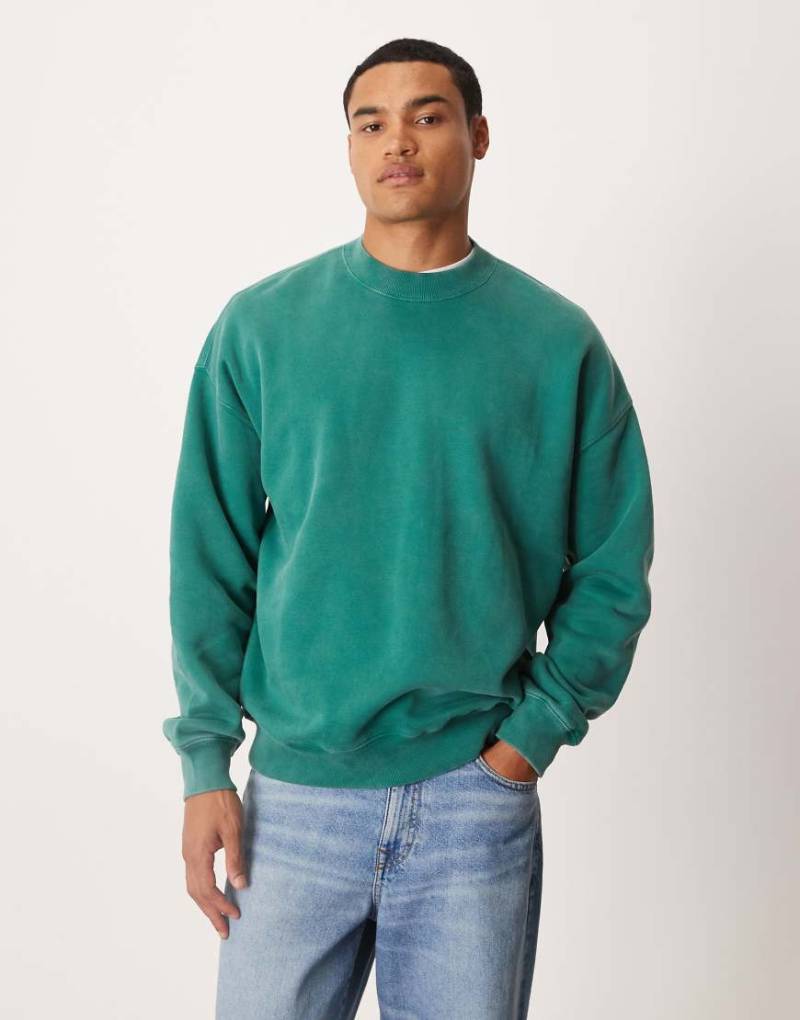 Abercrombie & Fitch - Basis-Sweatshirt in Grün mit Rundhalsausschnitt von Abercrombie & Fitch