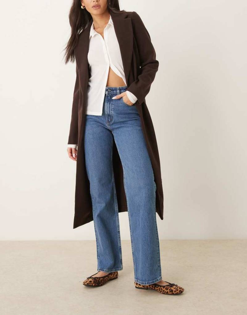 Abercrombie & Fitch - Curve Love - 90er-Jeans in mittelblauer Waschung mit lockerem Schnitt und hohem Bund von Abercrombie & Fitch