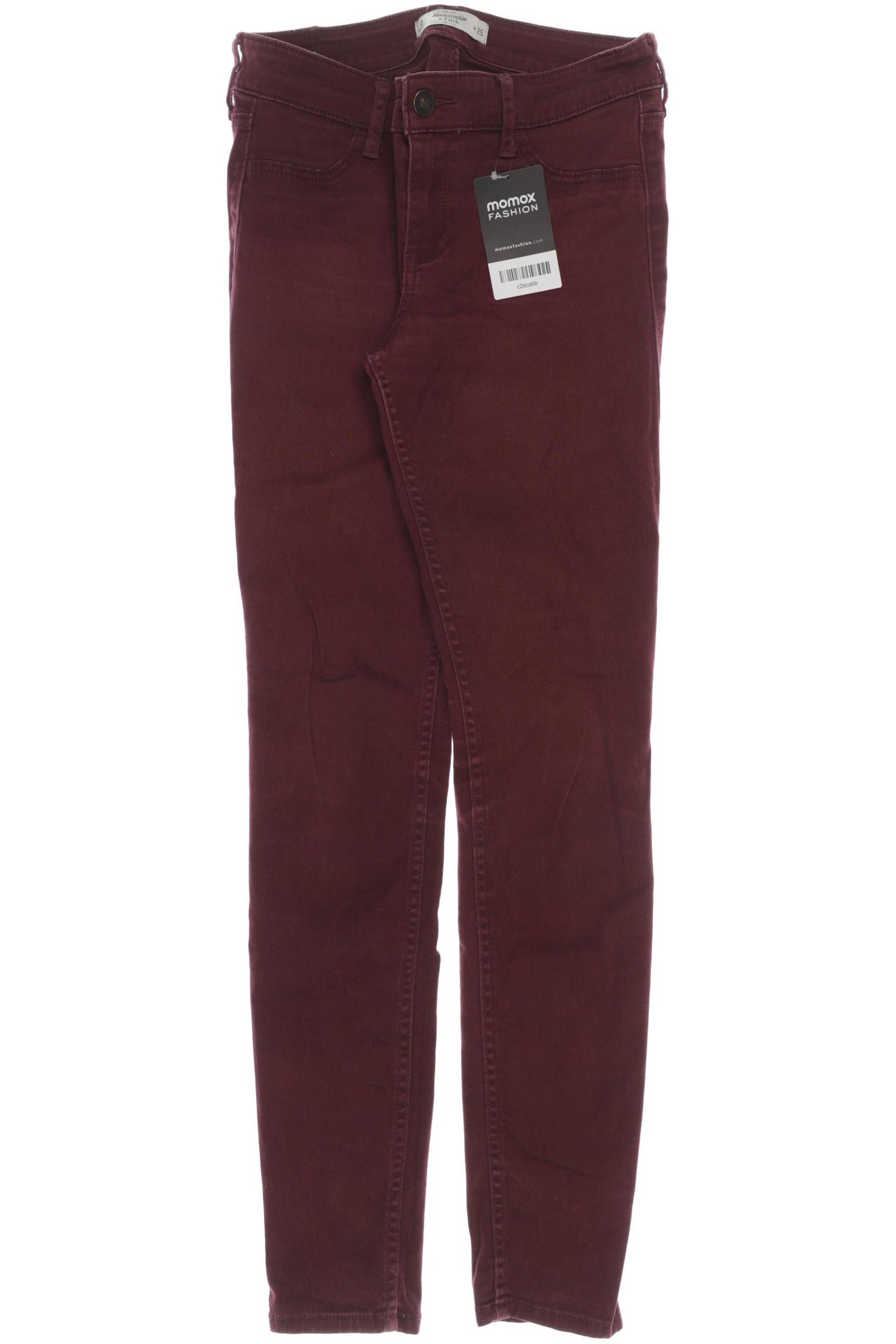 Abercrombie & Fitch Damen Jeans, rot von Abercrombie & Fitch