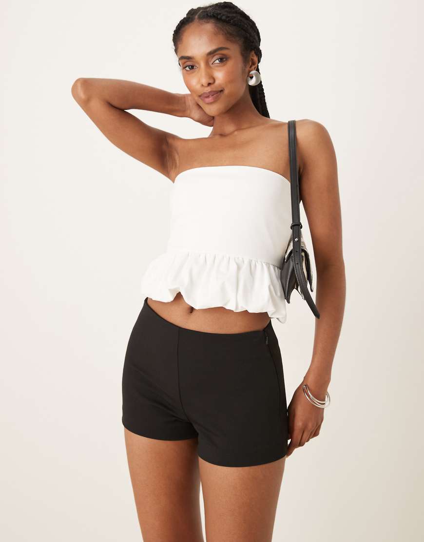 Abercrombie & Fitch - Elegante Shorts in Schwarz mit mittelhohem Bund von Abercrombie & Fitch