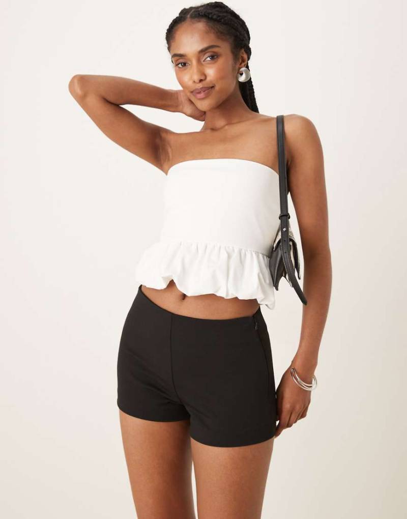 Abercrombie & Fitch - Elegante Shorts in Schwarz mit mittelhohem Bund von Abercrombie & Fitch