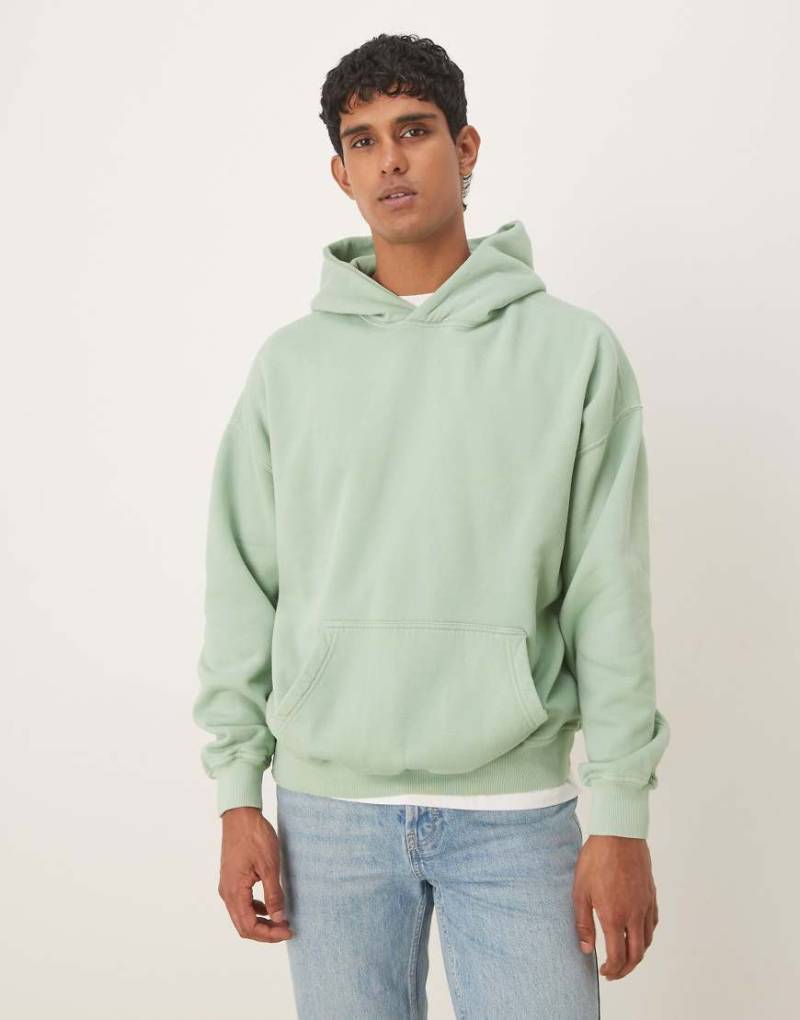 Abercrombie & Fitch - Essential - Kapuzenpullover in Hellgrün mit Fronttasche von Abercrombie & Fitch