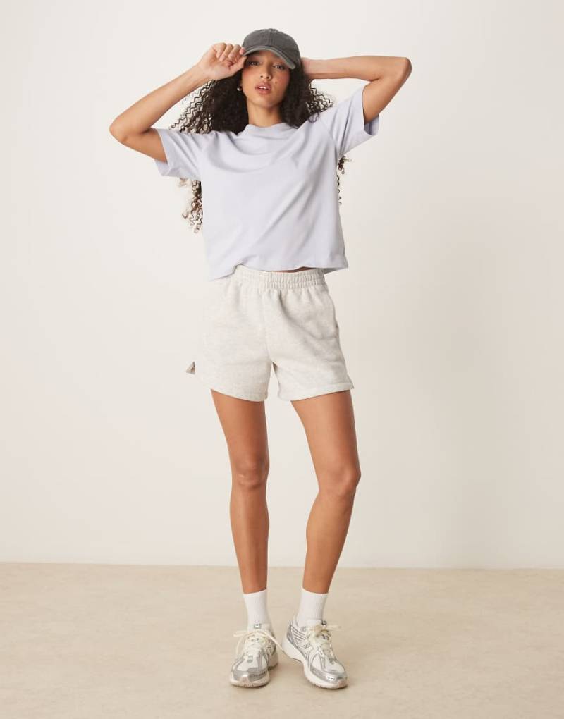 Abercrombie & Fitch - Essential - Longline-Shorts in Hellgrau mit mittelhohem Bund von Abercrombie & Fitch