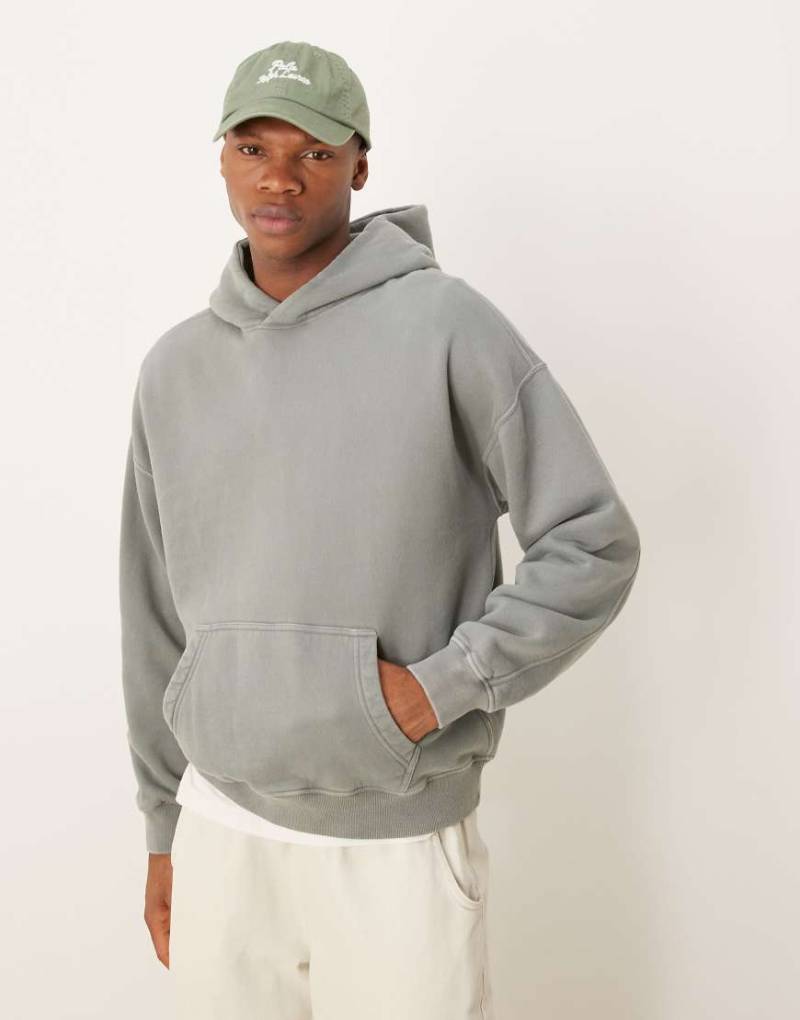 Abercrombie & Fitch - Essentials - Kapuzenpullover in verwaschenem Grau von Abercrombie & Fitch