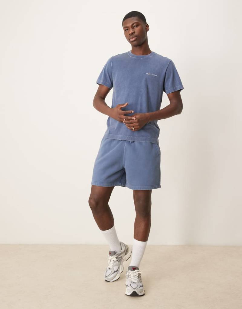 Abercrombie & Fitch - Fleece-Shorts in Blau mit Tunnelzug von Abercrombie & Fitch