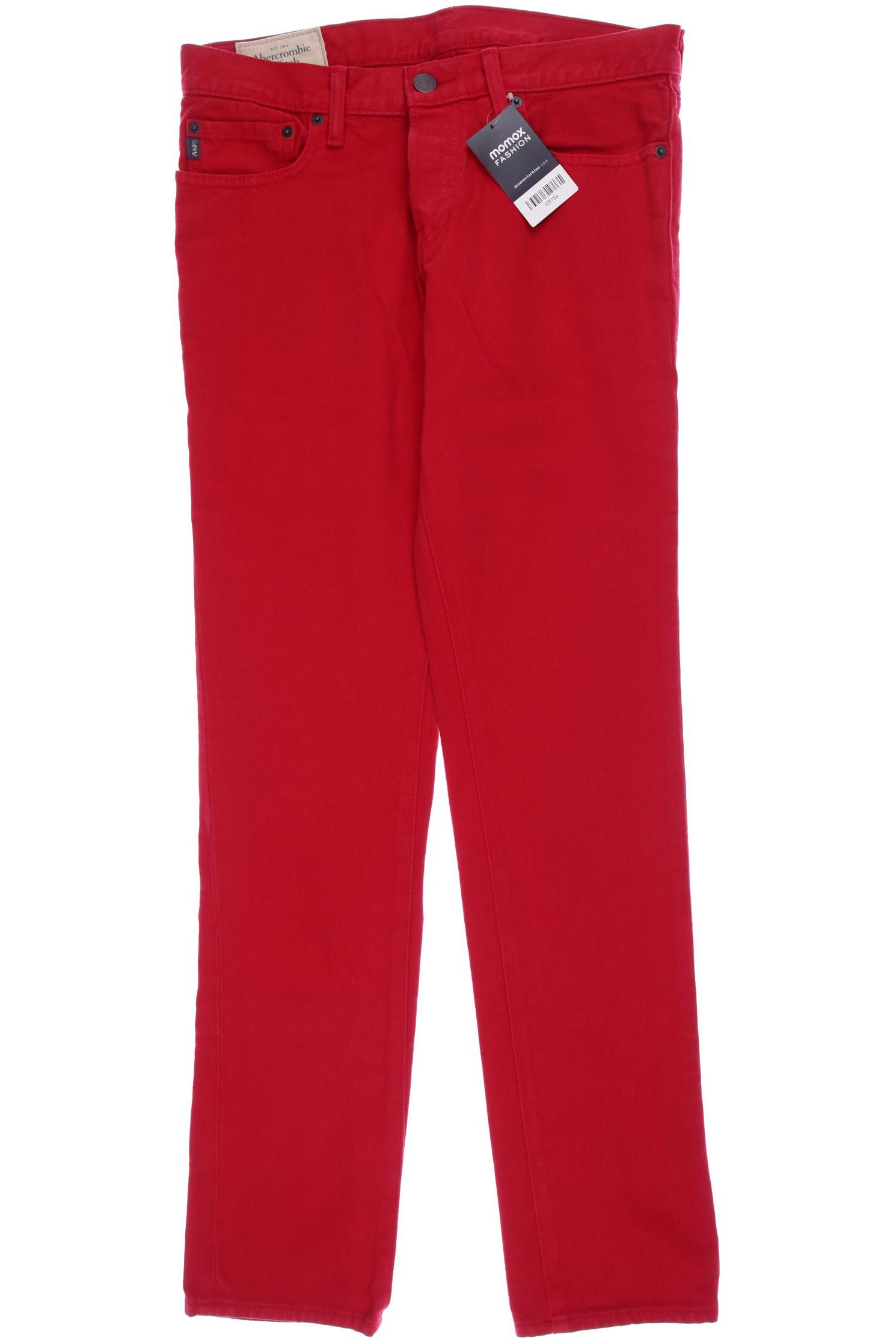 Abercrombie & Fitch Herren Jeans, rot von Abercrombie & Fitch