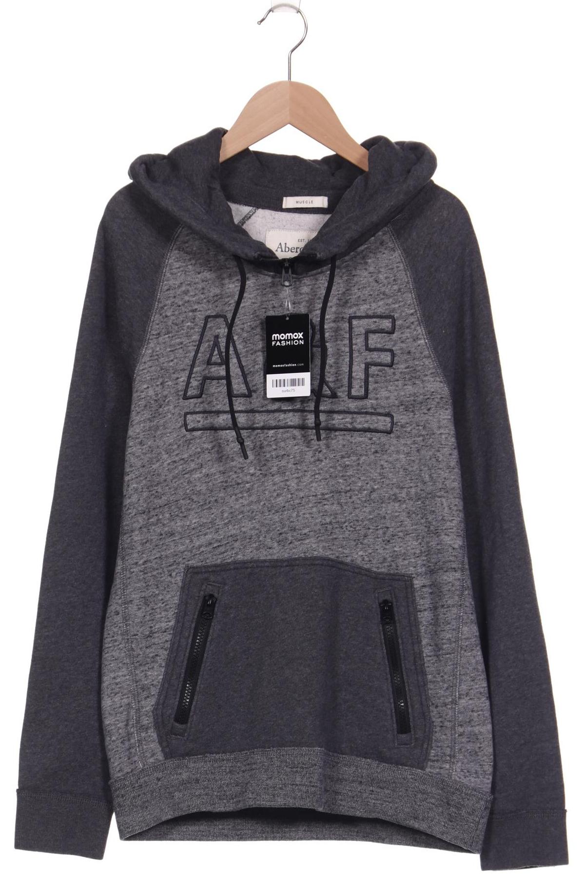 Abercrombie & Fitch Herren Kapuzenpullover, grau, Gr. 44 von Abercrombie & Fitch