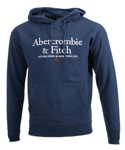 Abercrombie & Fitch Herren Kapuzenpullover/Hoodie (DE/NL/SE/PL, Alphanumerisch, M, Regular, Regular, Blau) von Abercrombie & Fitch