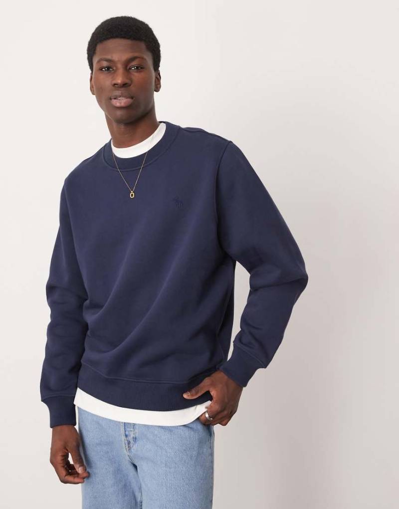 Abercrombie & Fitch - Hochwertiges Sweatshirt in Marineblau mit Logo von Abercrombie & Fitch