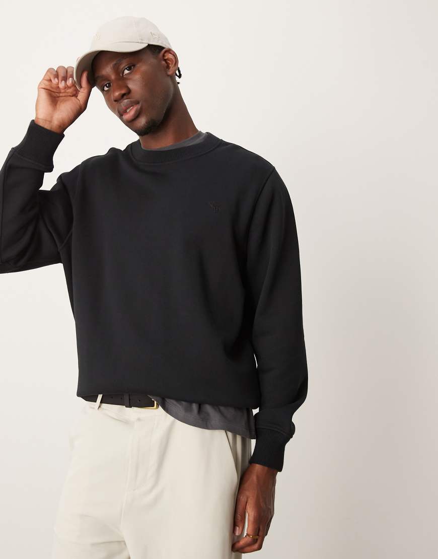 Abercrombie & Fitch - Hochwertiges Sweatshirt in Schwarz mit Logo von Abercrombie & Fitch