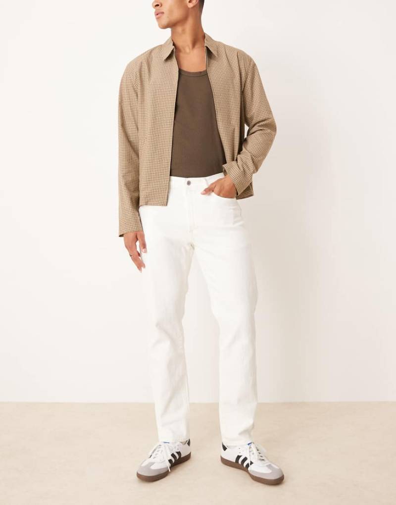 Abercrombie & Fitch - Jeans in Weiß mit geradem Schnitt von Abercrombie & Fitch