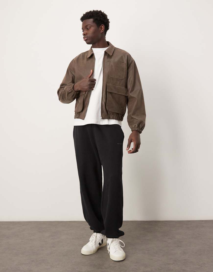 Abercrombie & Fitch - Jogginghose in Schwarz mit Bündchen und Kordelzugbund von Abercrombie & Fitch