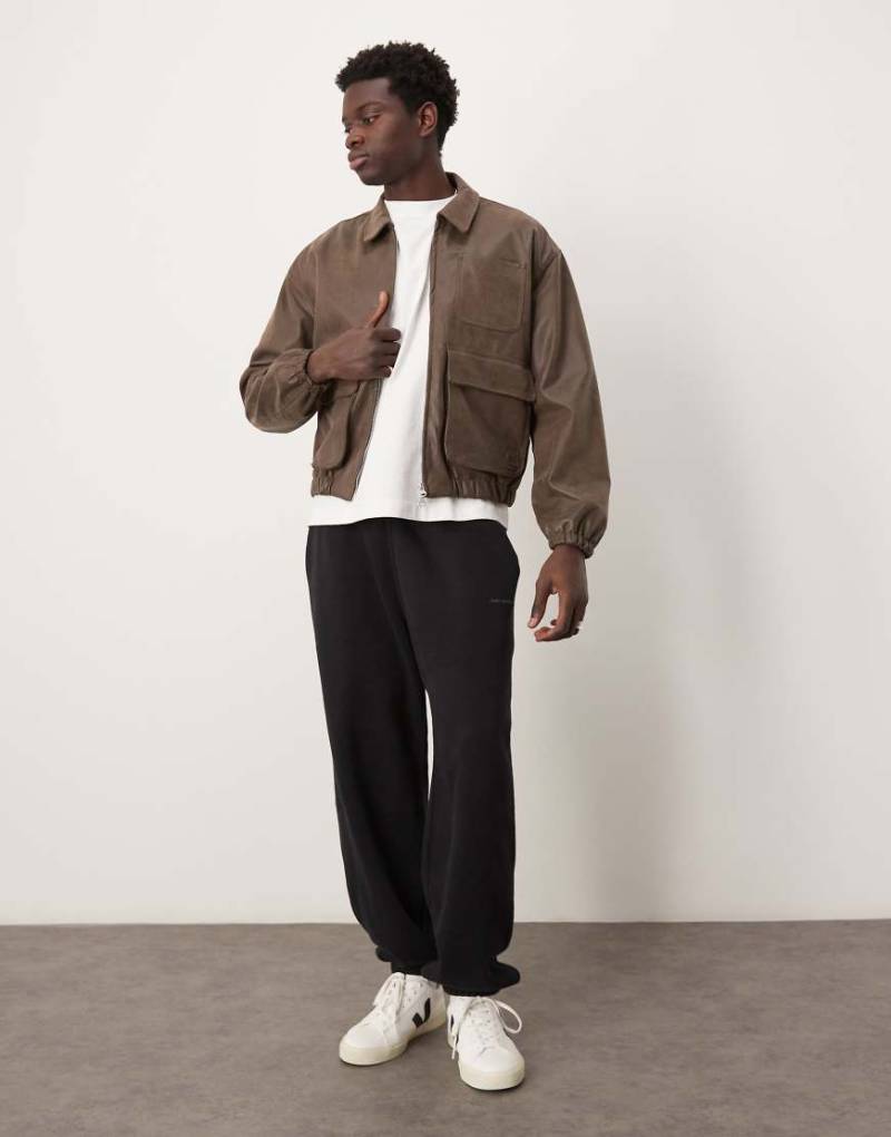 Abercrombie & Fitch - Jogginghose in Schwarz mit Bündchen und Kordelzugbund von Abercrombie & Fitch