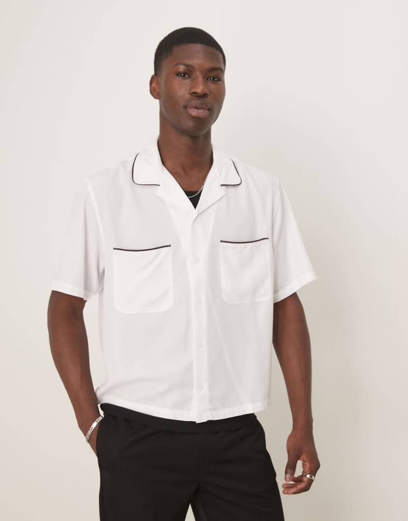 Abercrombie & Fitch - Kurzärmliges Hemd in Weiß von Abercrombie & Fitch