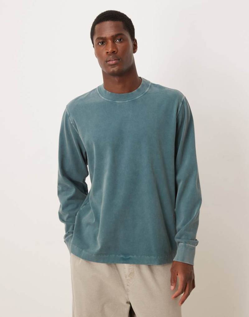 Abercrombie & Fitch - Langärmliges Shirt aus hochwertigem, schwerem Material in Blau von Abercrombie & Fitch