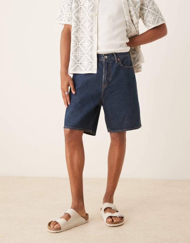 Abercrombie & Fitch - Locker geschnittene Jeansshorts in Indigoblau von Abercrombie & Fitch