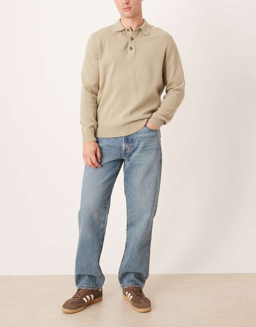 Abercrombie & Fitch - Lockere 5-Pocket-Jeans in mittelblauer Waschung von Abercrombie & Fitch