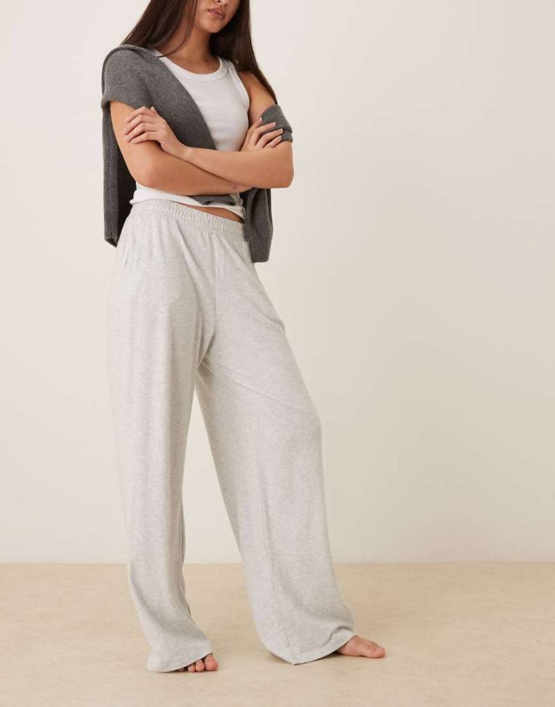 Abercrombie & Fitch - Lounge-Hose mit weitem Bein in Grau von Abercrombie & Fitch