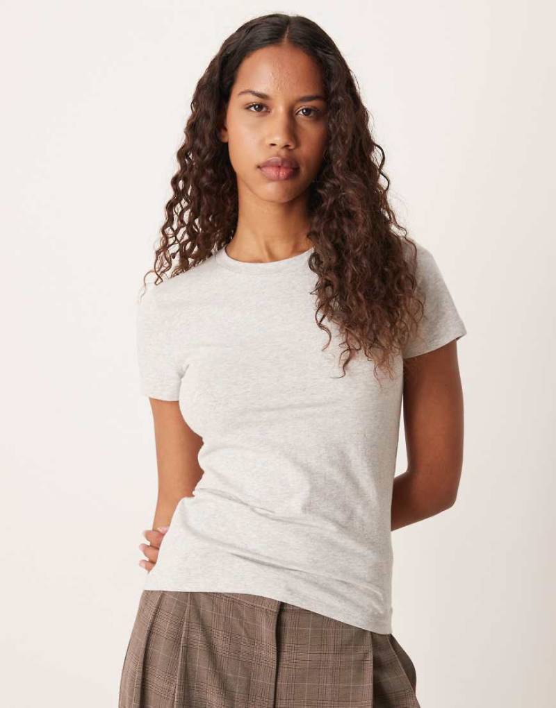 Abercrombie & Fitch - Nahtloses T-Shirt in Grau-Schwarz von Abercrombie & Fitch