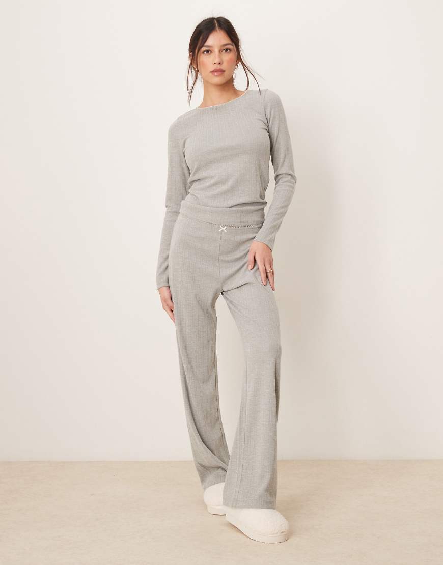 Abercrombie & Fitch - Nightwear - Hose aus Pointelle in Hellgrau, Kombiteil Abercrombie & Fitch - Nightwear - Hose aus Pointelle in Hellgrau, Kombiteil von Abercrombie & Fitch