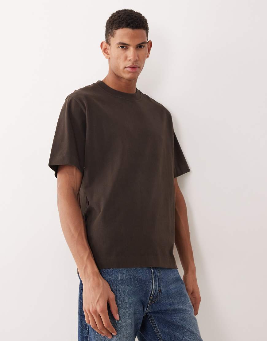 Abercrombie & Fitch - Schweres T-Shirt in Braun-Brown von Abercrombie & Fitch