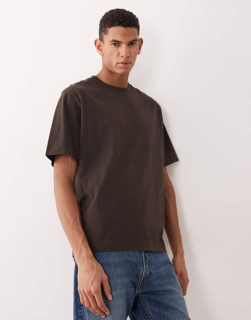 Abercrombie & Fitch - Schweres T-Shirt in Braun-Brown von Abercrombie & Fitch