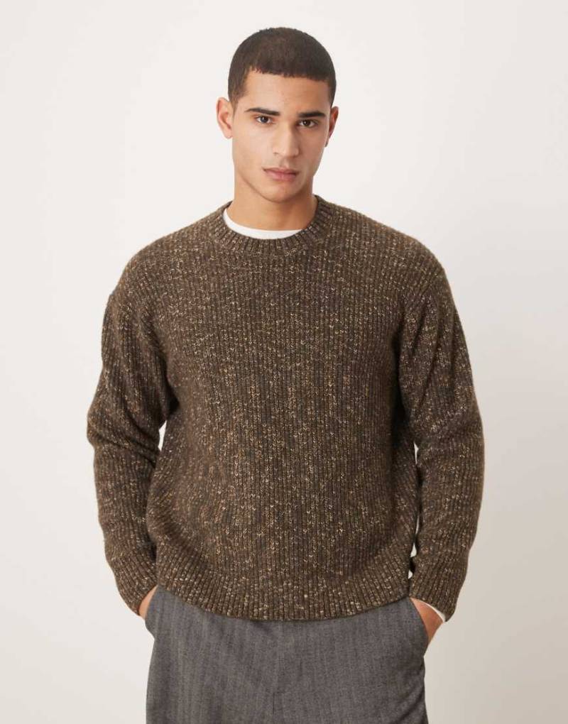 Abercrombie & Fitch - Strickpullover in Braun mit Rundhalsausschnitt-Brown von Abercrombie & Fitch