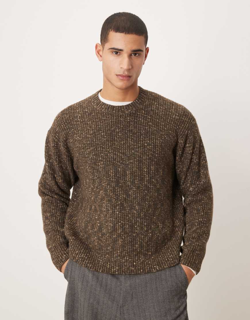 Abercrombie & Fitch - Strickpullover in Braun mit Rundhalsausschnitt-Brown von Abercrombie & Fitch