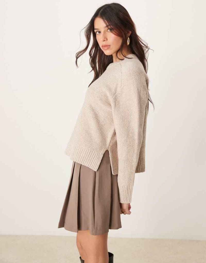 Abercrombie & Fitch - Strickpullover in Taupe-Neutral von Abercrombie & Fitch