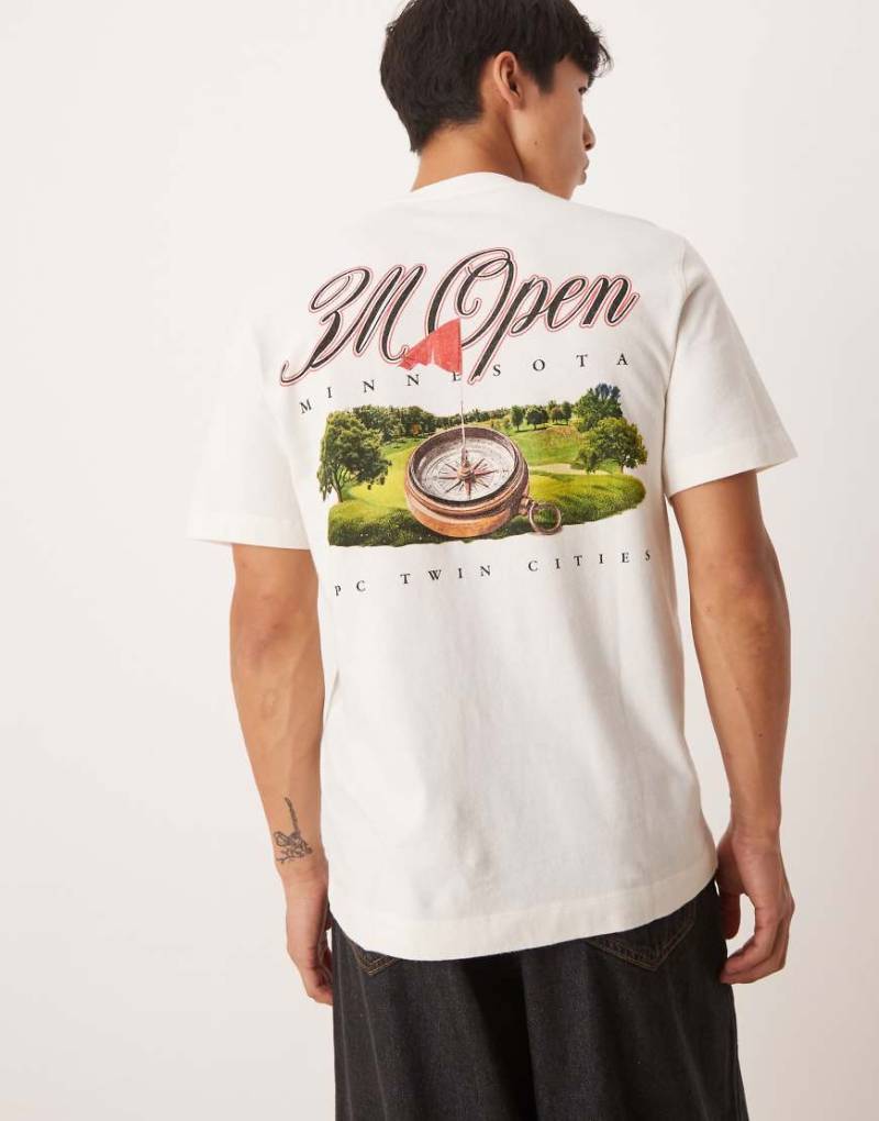 Abercrombie & Fitch - T-Shirt in Weiß mit Golf-Motiv auf dem Rücken von Abercrombie & Fitch