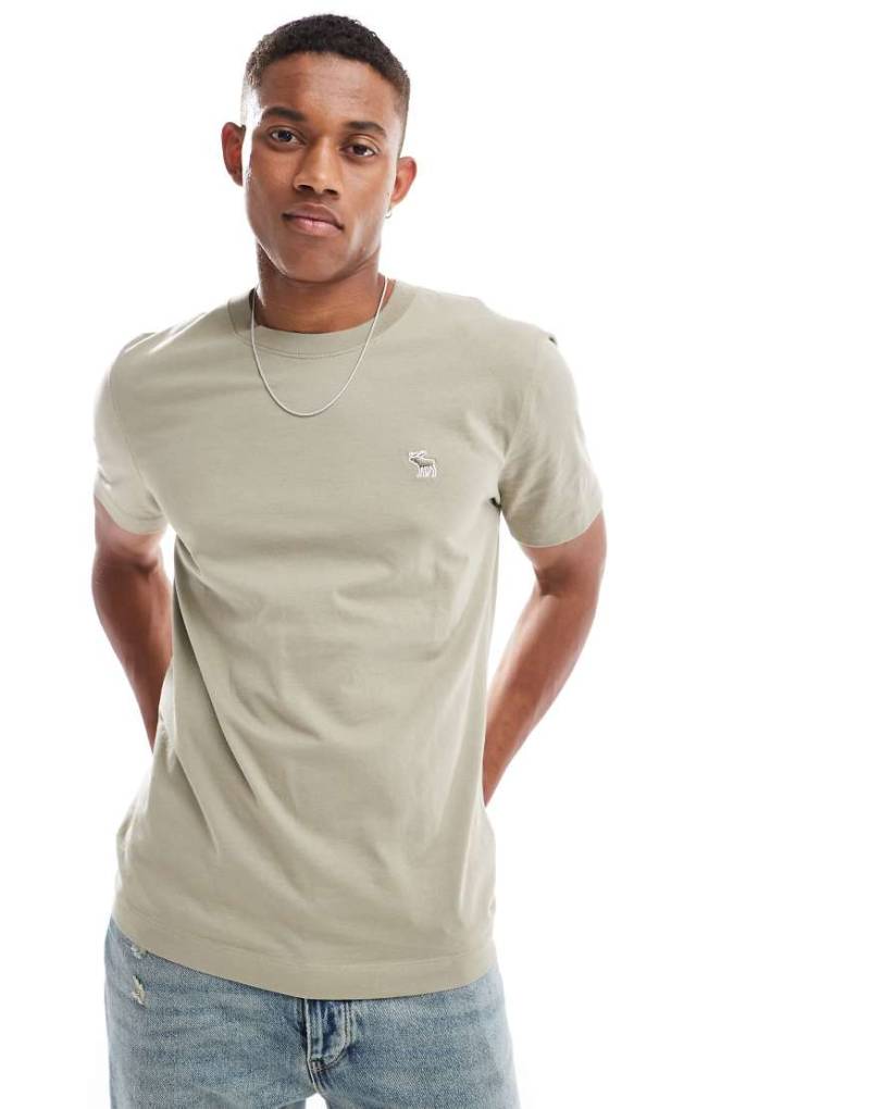 Abercrombie & Fitch - T-Shirt mit Logo in Khaki-Grün von Abercrombie & Fitch