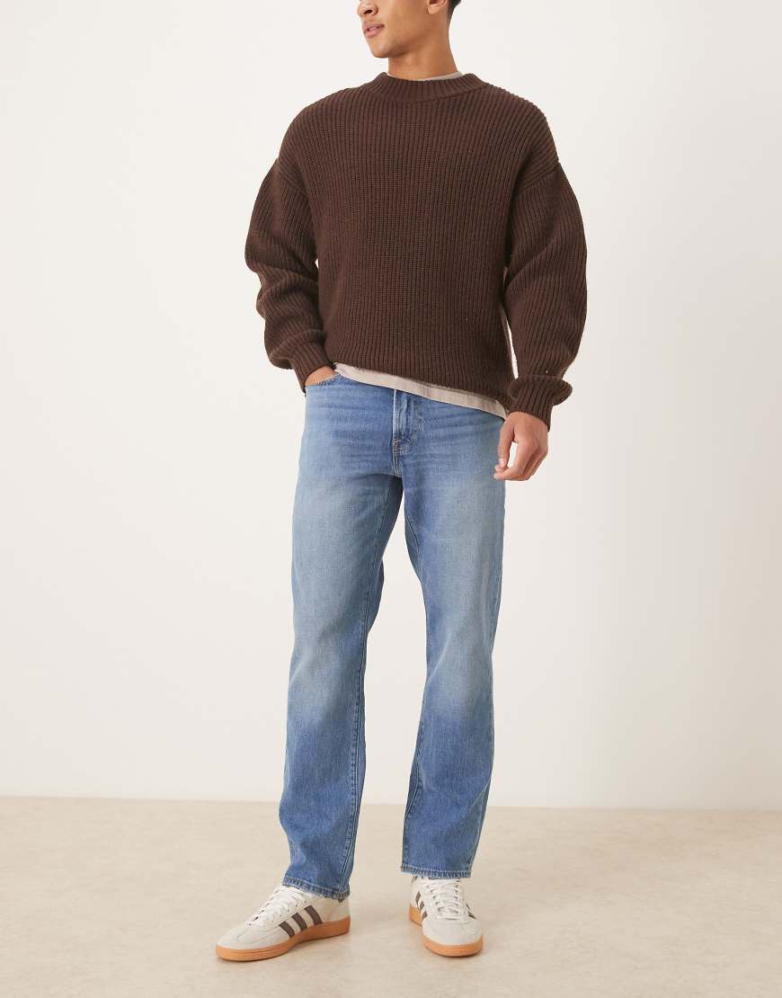 Abercrombie & Fitch - Vintage Stretch - Gerade Jeans in mittelblauer Waschung von Abercrombie & Fitch