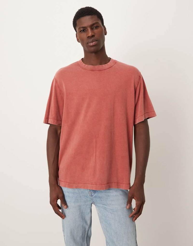 Abercrombie & Fitch - Vintage-T-Shirt in Ziegelrot mit Oversize-Schnitt von Abercrombie & Fitch