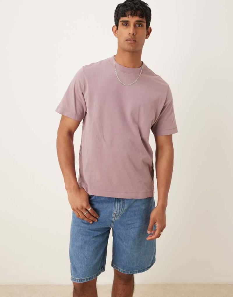 Abercrombie & Fitch - Vintage-T-Shirt in Beerenrot von Abercrombie & Fitch